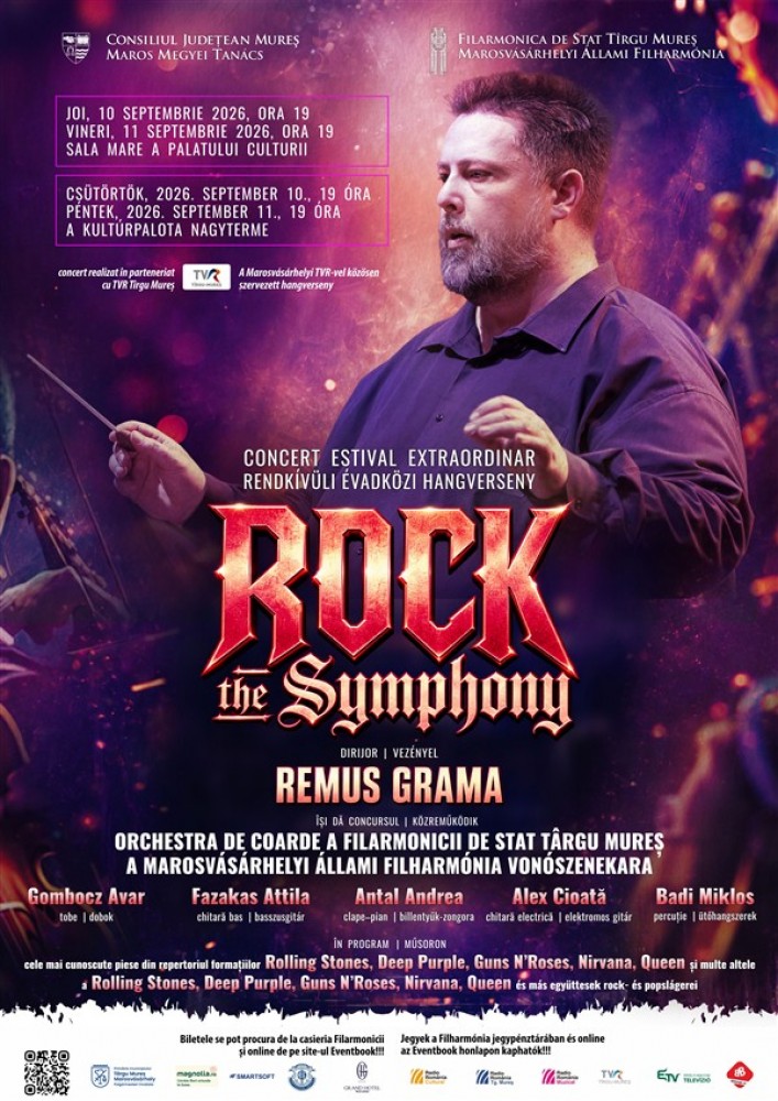 CONCERT ESTIVAL EXTRAORDINAR „ROCK THE SYMPHONY” - Afiș
