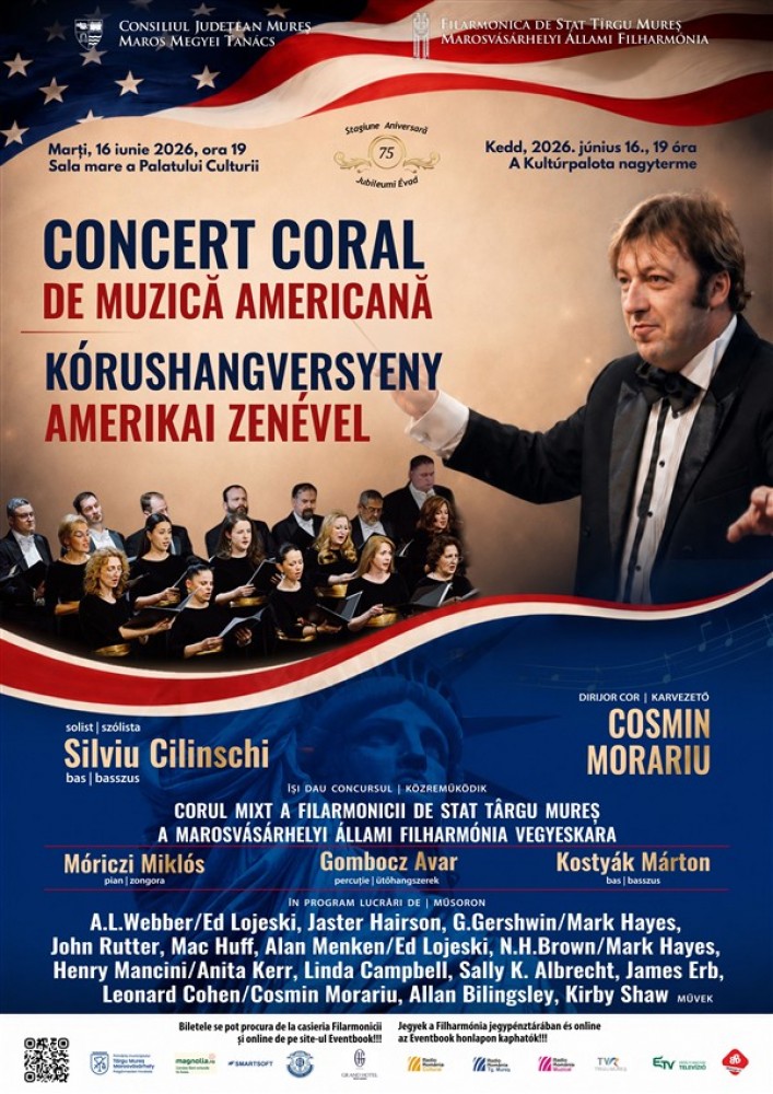CONCERT CORAL DE MUZICĂ AMERICANĂ - Afiș