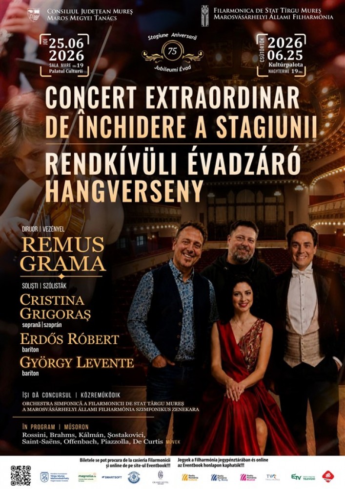 CONCERT EXTRAORDINAR DE ÎNCHIDERE A STAGIUNII - Afiș