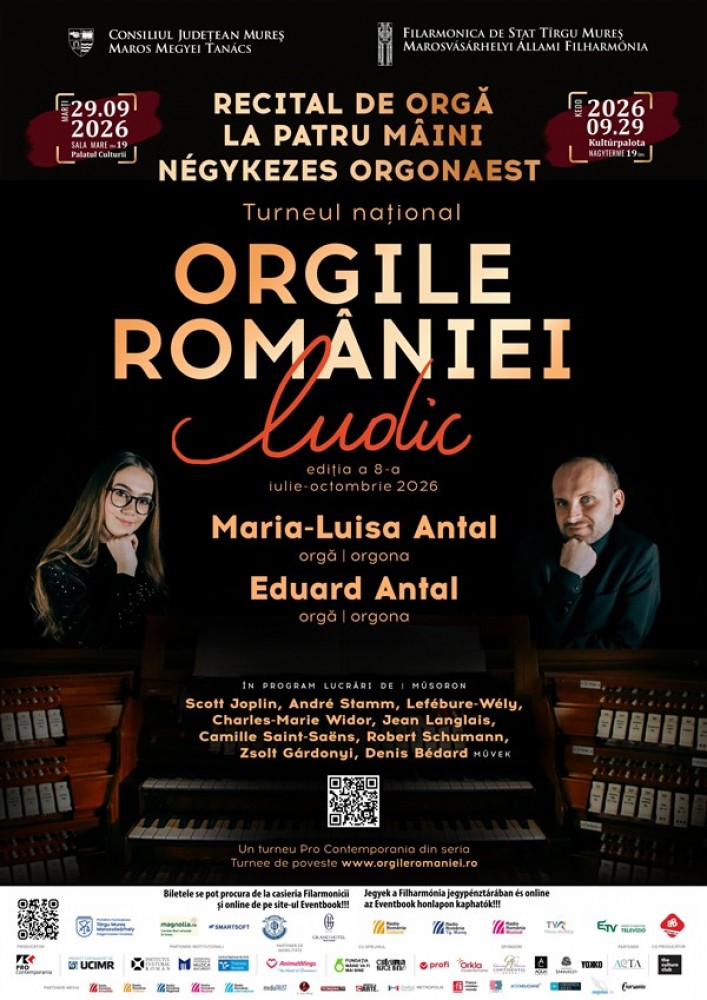 RECITAL DE ORGĂ LA PATRU MÂINI - Afiș