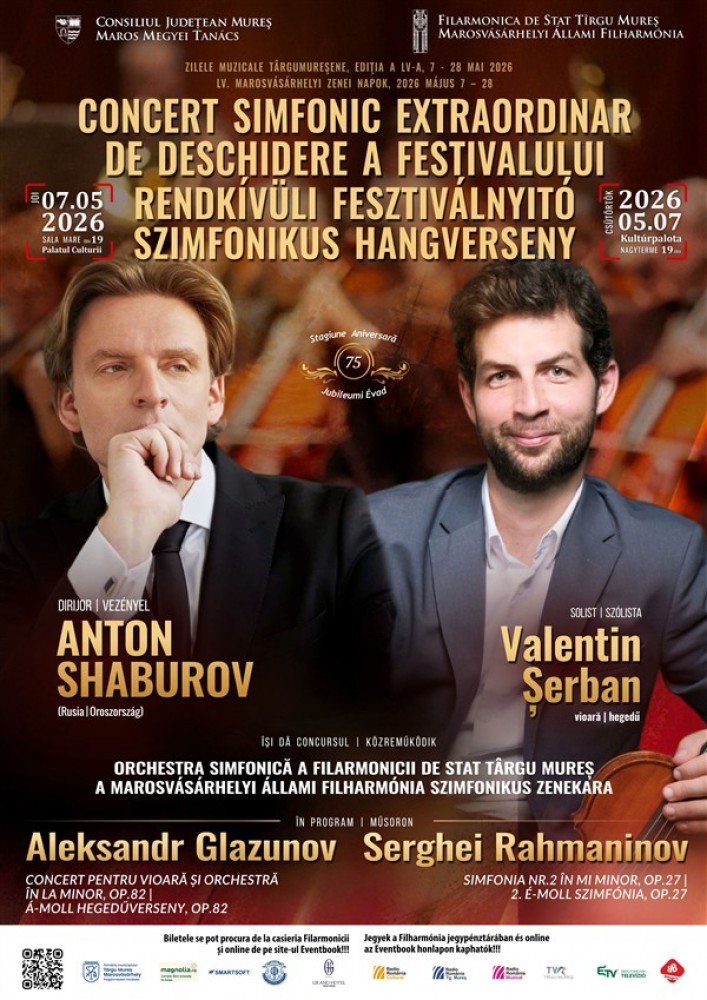 CONCERT SIMFONIC EXTRAORDINAR DE DESCHIDERE A FESTIVALULUI - Afiș